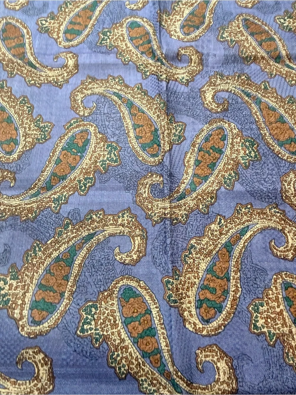 Dior Paisley Scarf in Lavender / blue and Teal